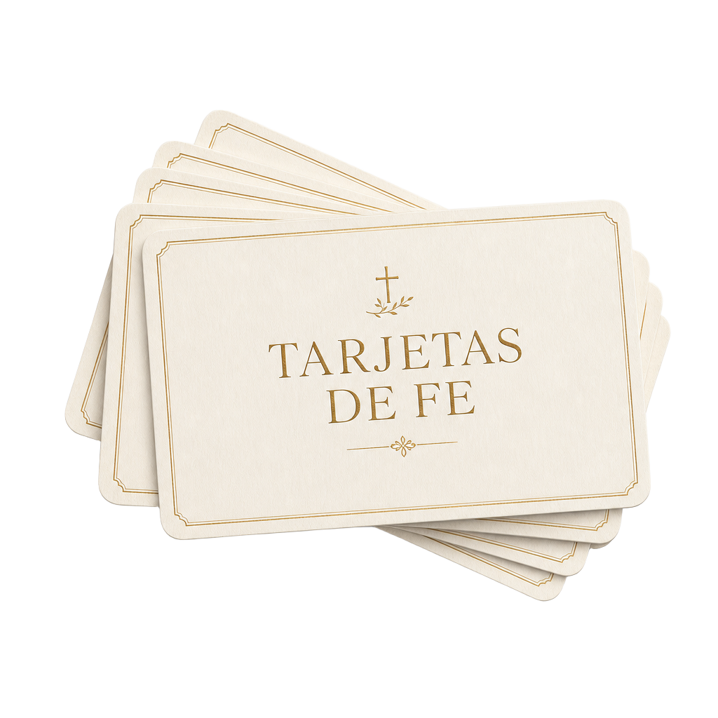 Mockup de TARJETAS DE FE