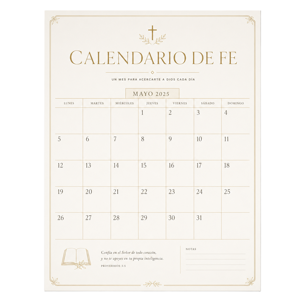 Mockup de CALENDARIO DE FE