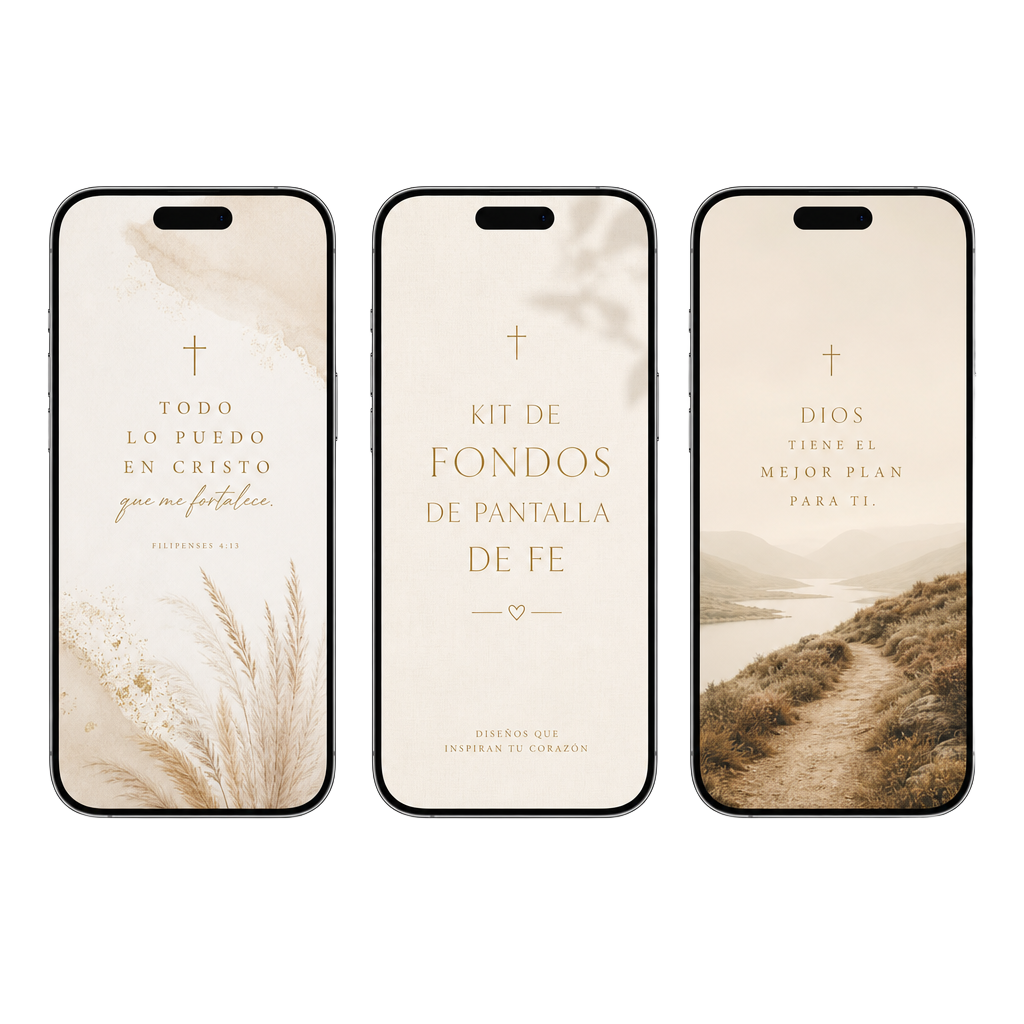 Mockup de KIT DE FONDOS DE PANTALLA DE FE